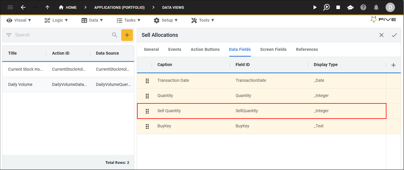 Sell Quantity Record