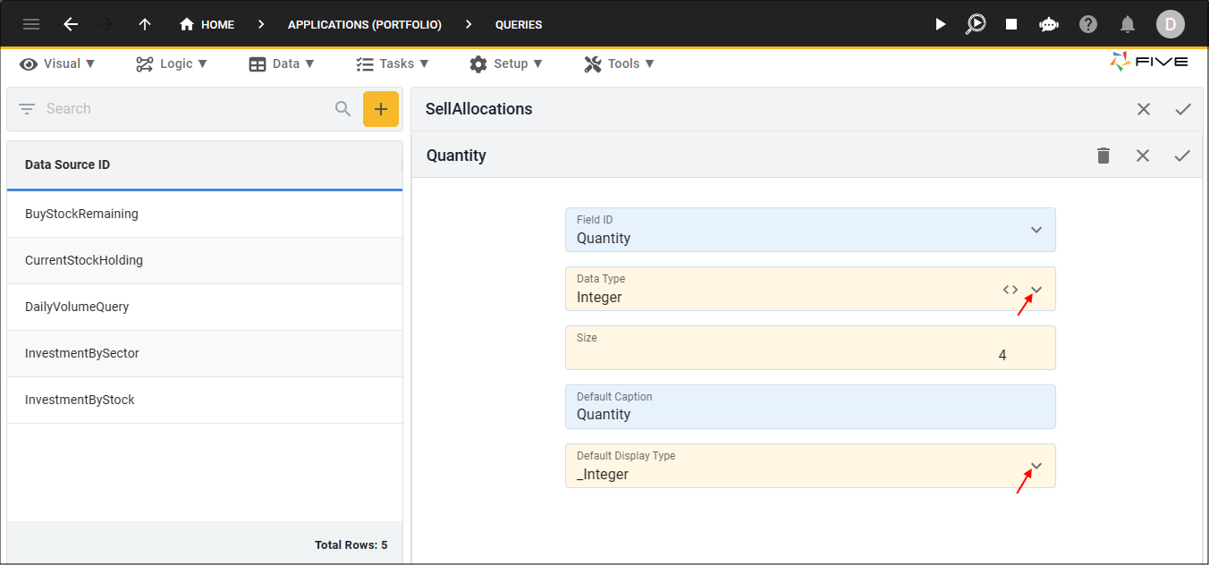 Edit the Quantity Field