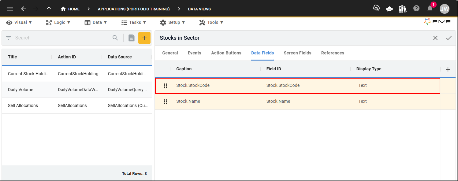 Stock.StockCode record