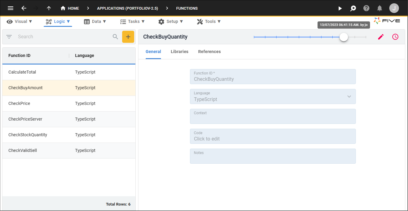 View History Log