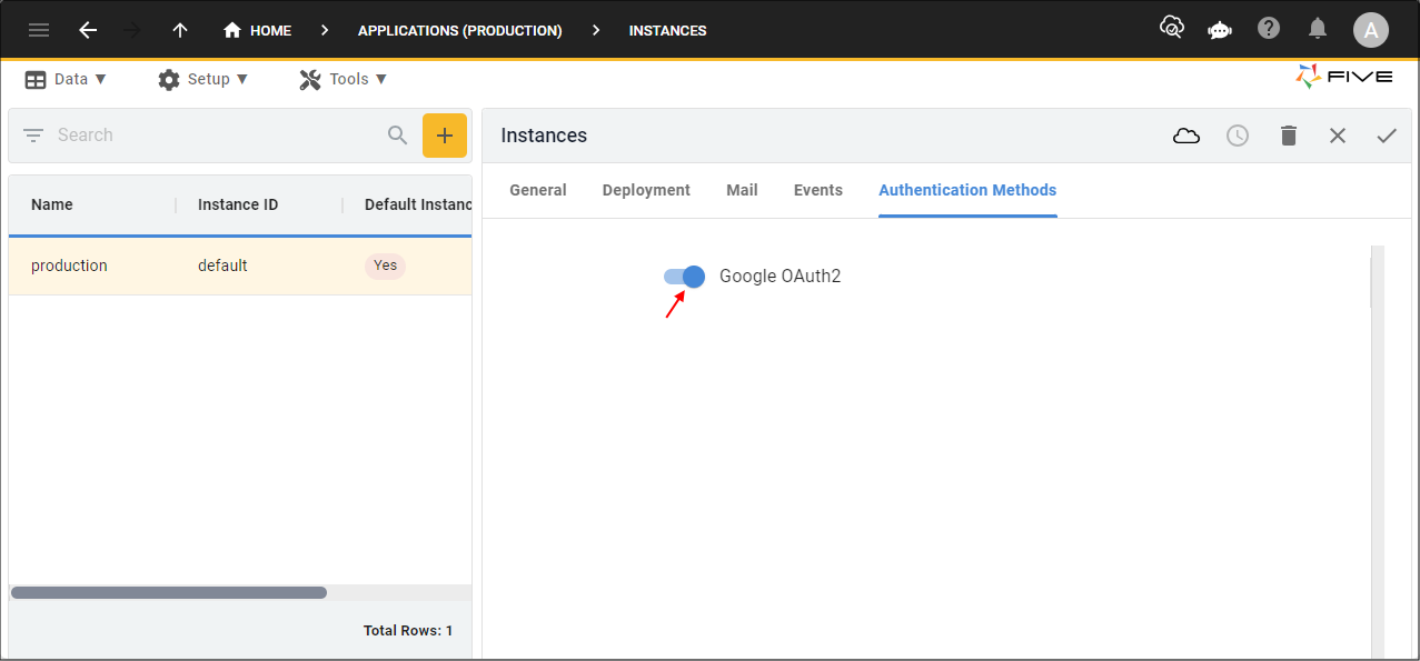 Authentication Method switch