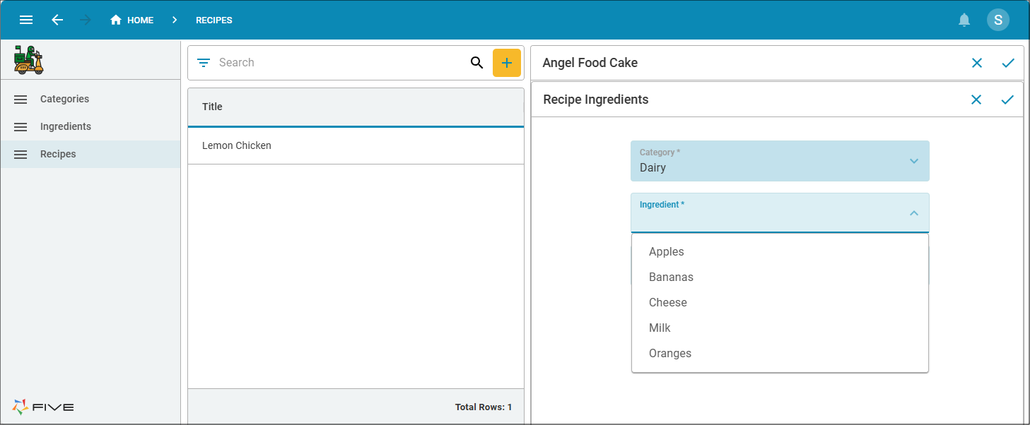 Unfiltered ingredient lookup