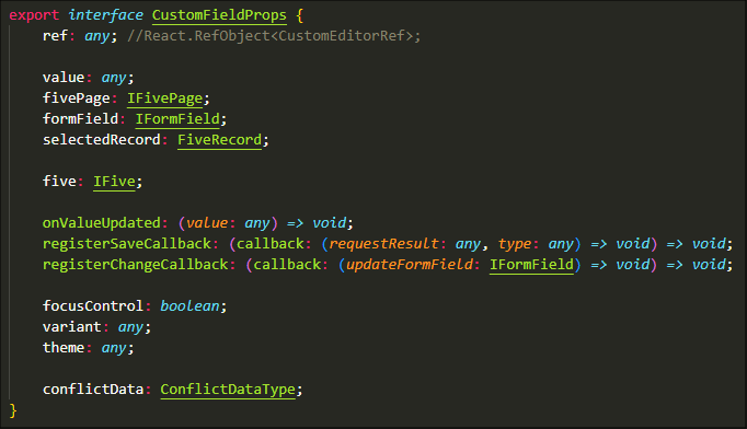 Custom Field and Custom Editor Properties