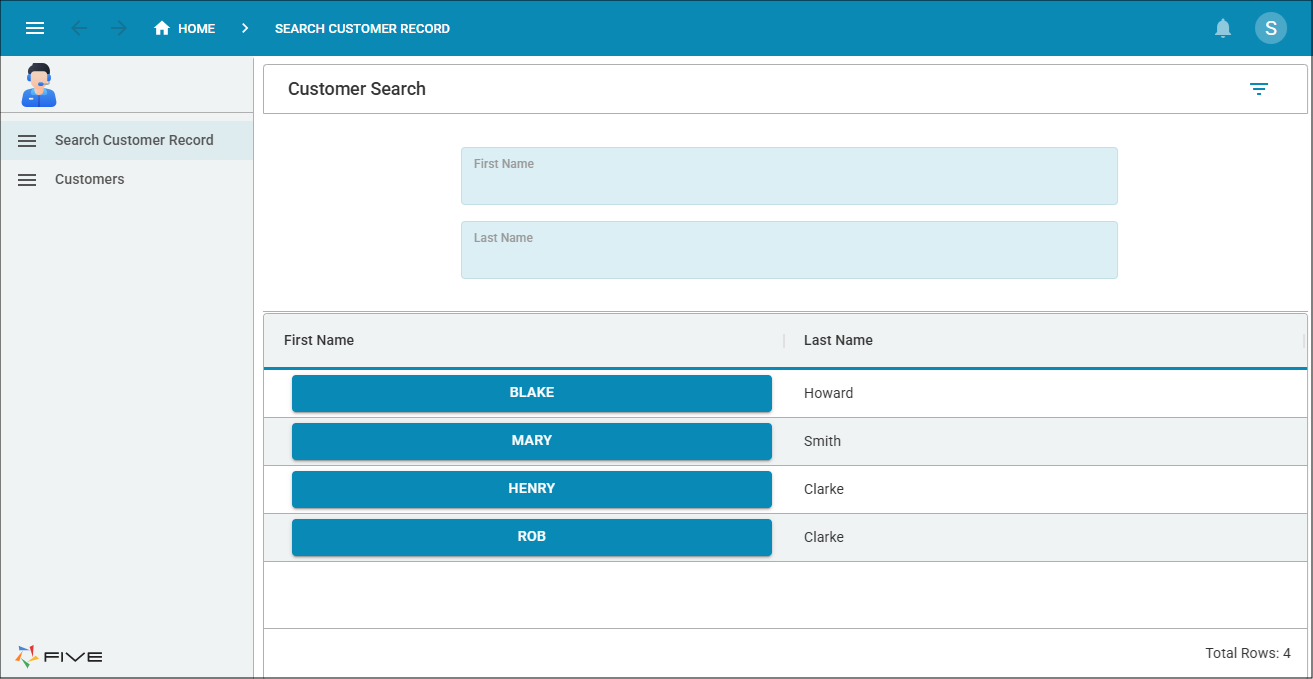 Data view with screen fields