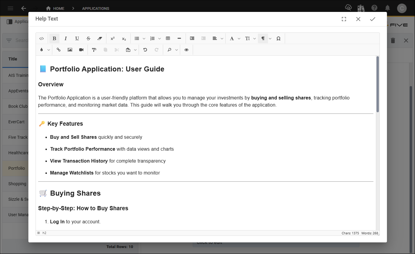 Add your help content