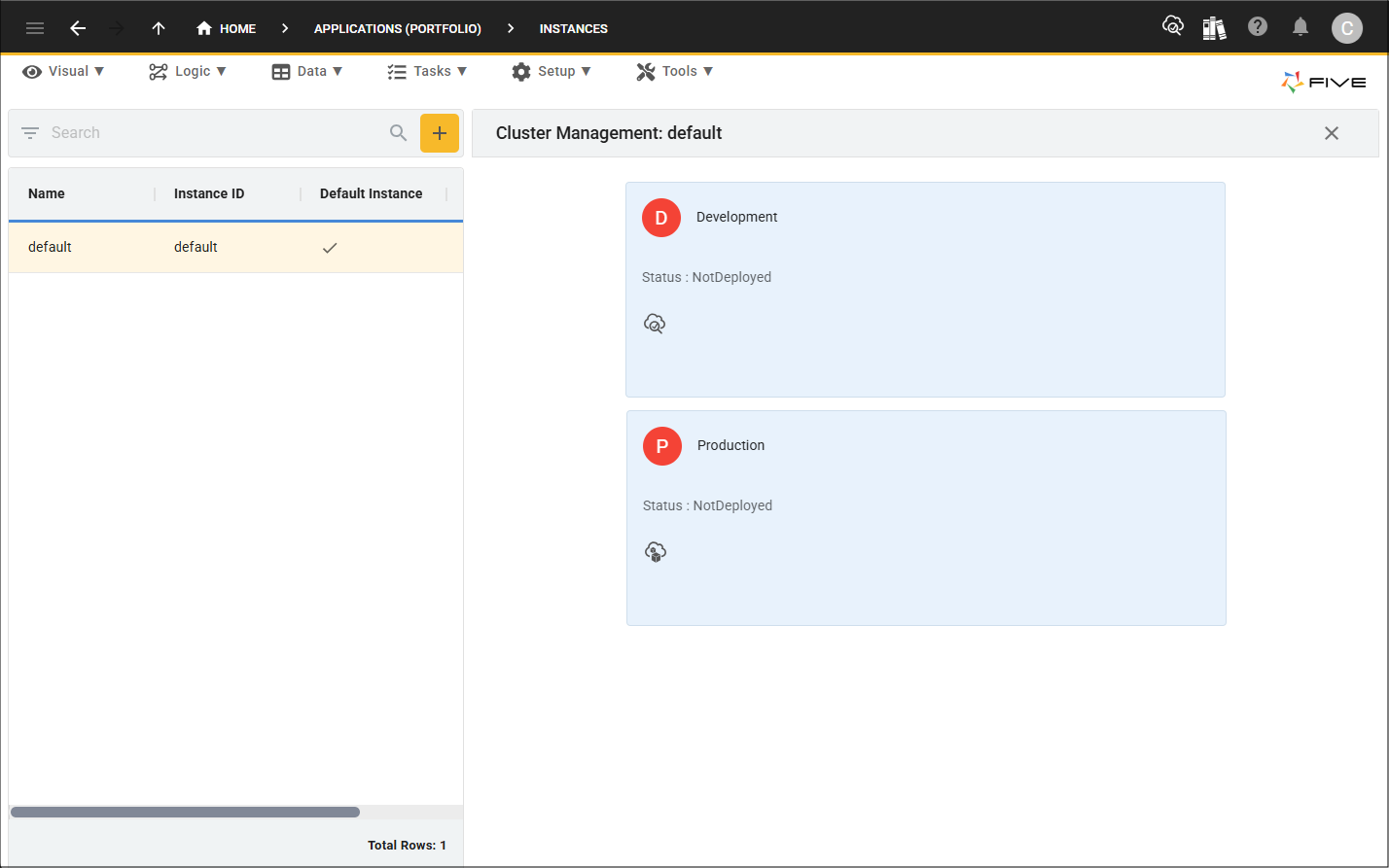 Development and production deployments