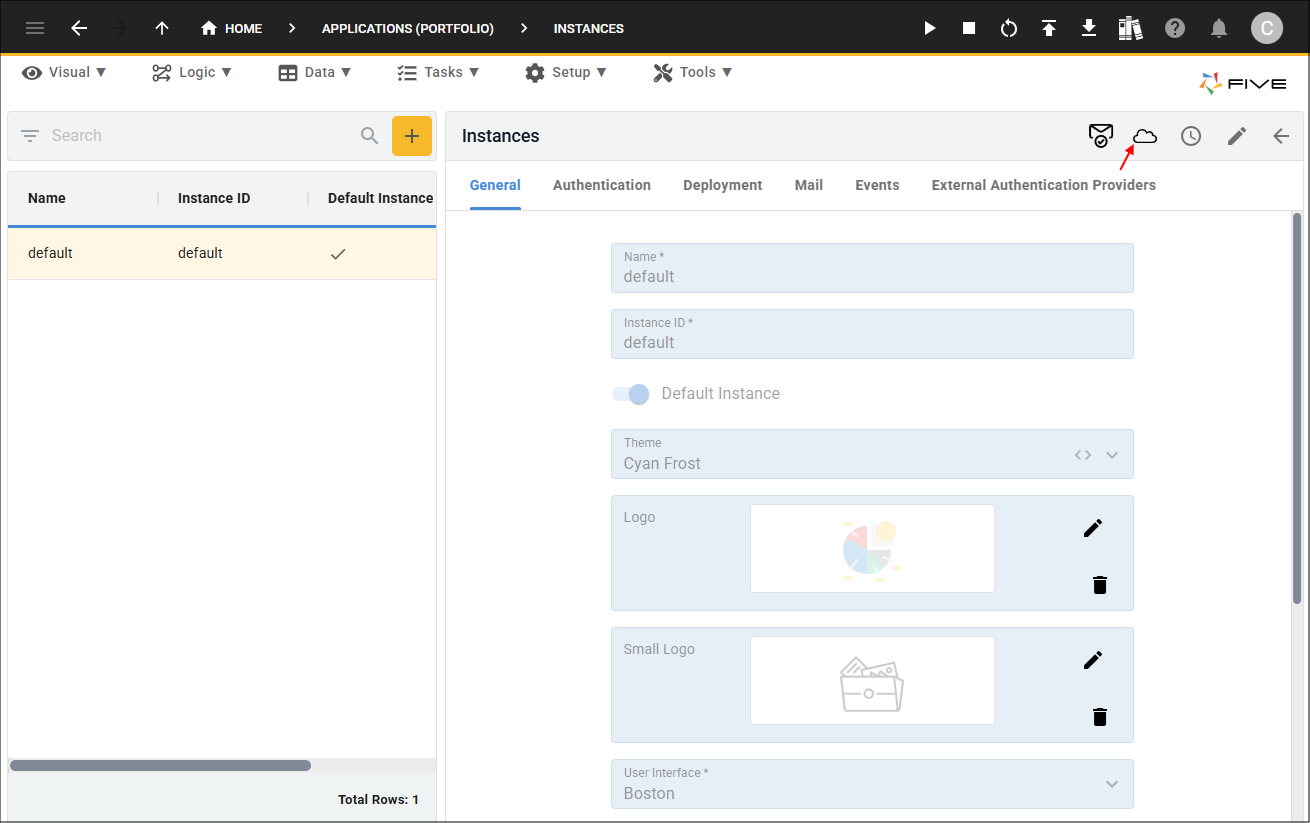 Cluster Management button