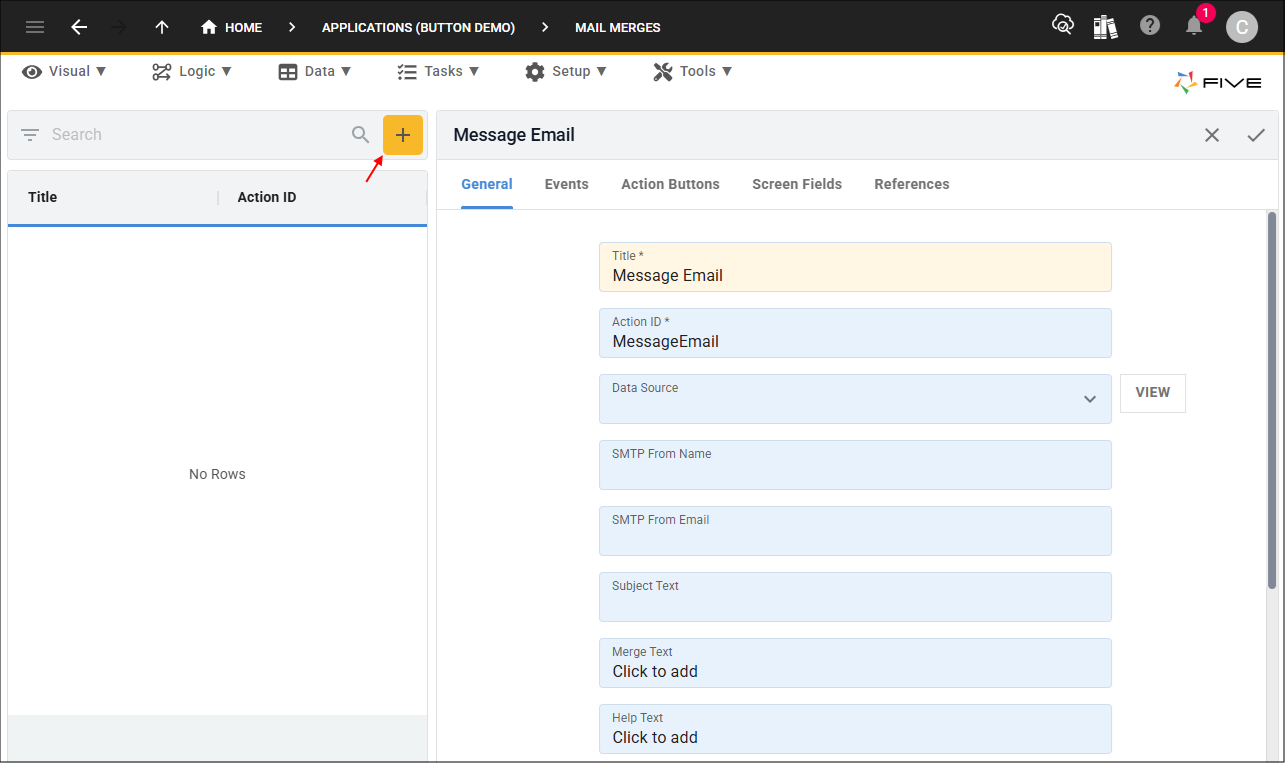Add Message Email mail merge