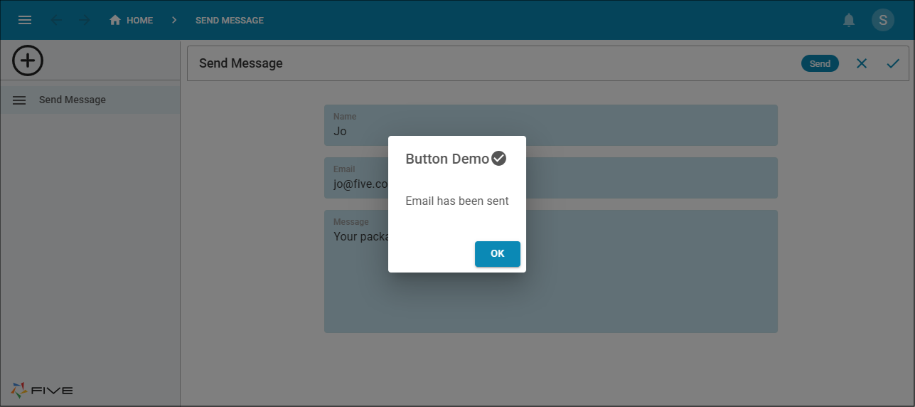 UI message