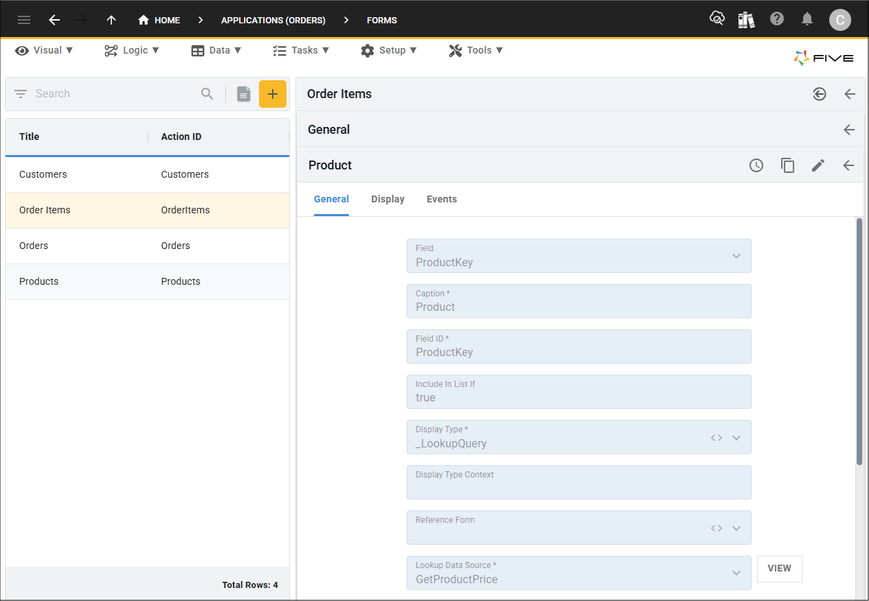 Product field with _LookupQuery