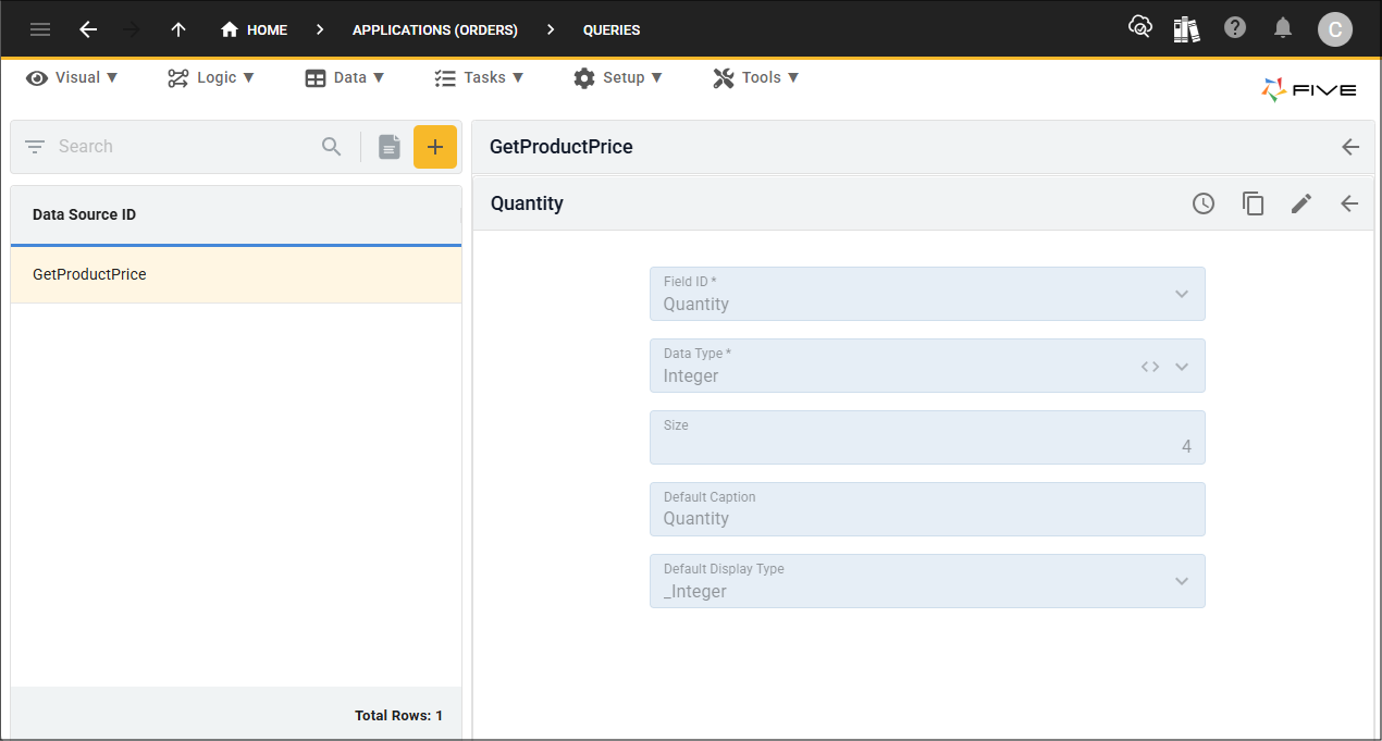 Quantity query field