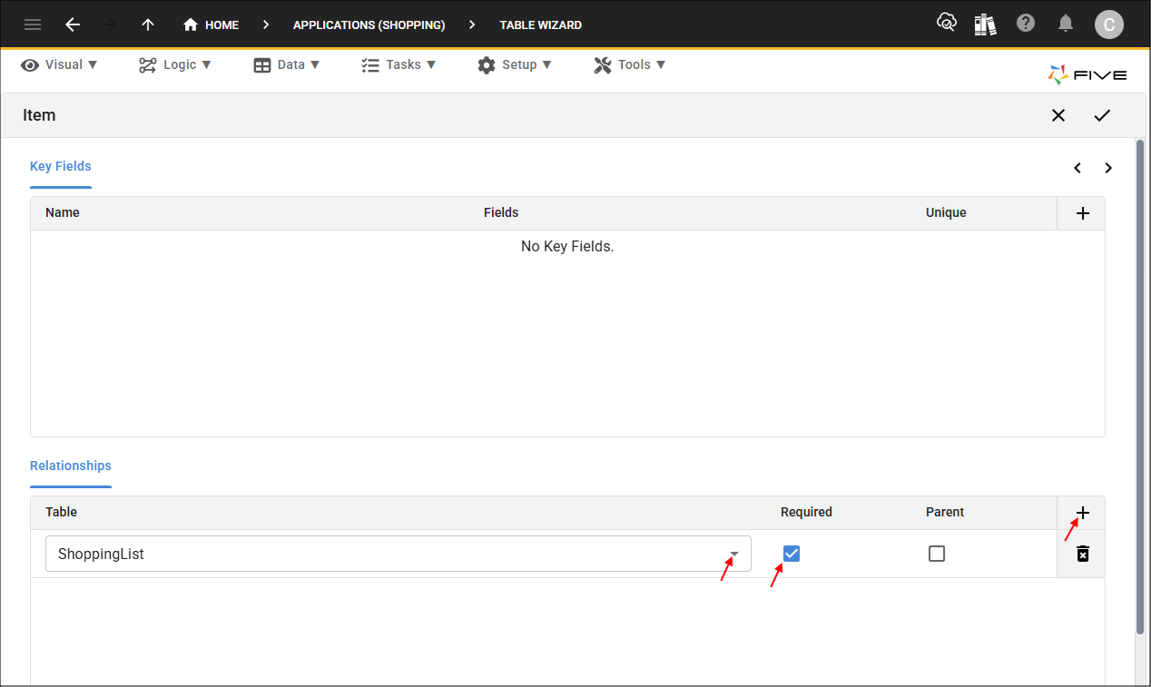 Add ShoppingList relationship