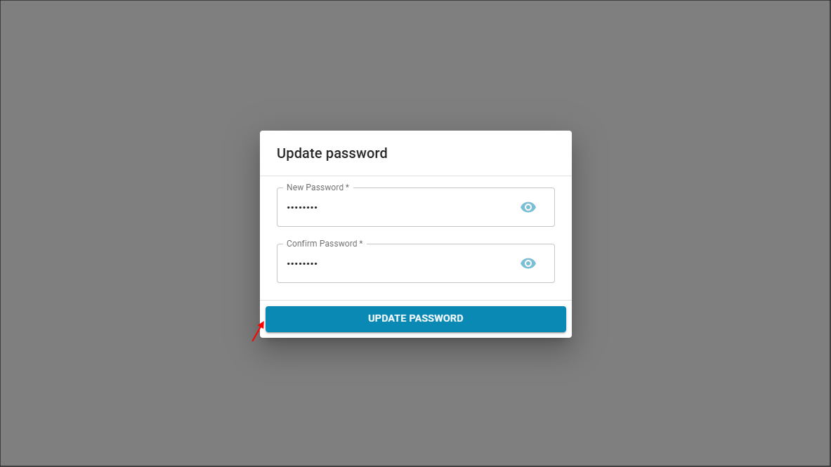 Update password window