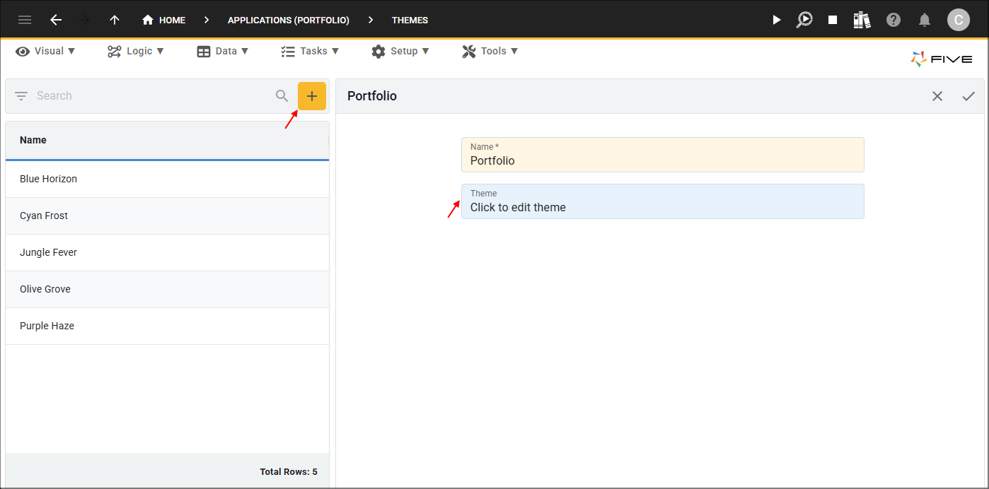 Add the Portfolio Theme
