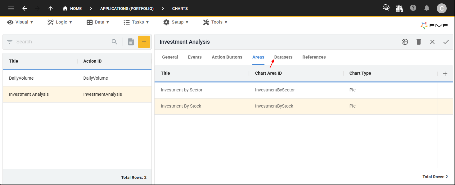 Datasets Tab