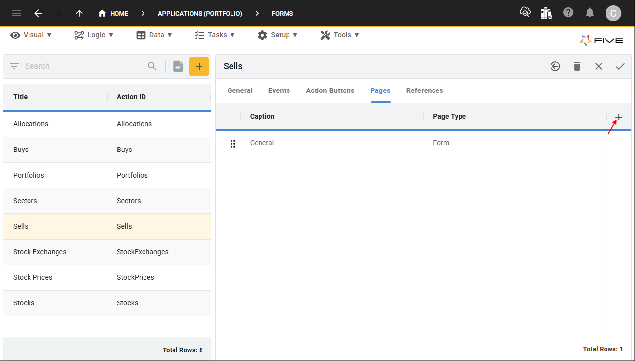 Add Pages Button