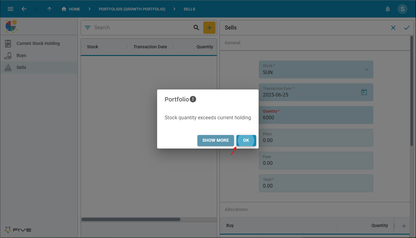 Validation Error