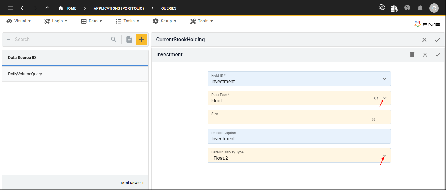 Edit Investment record