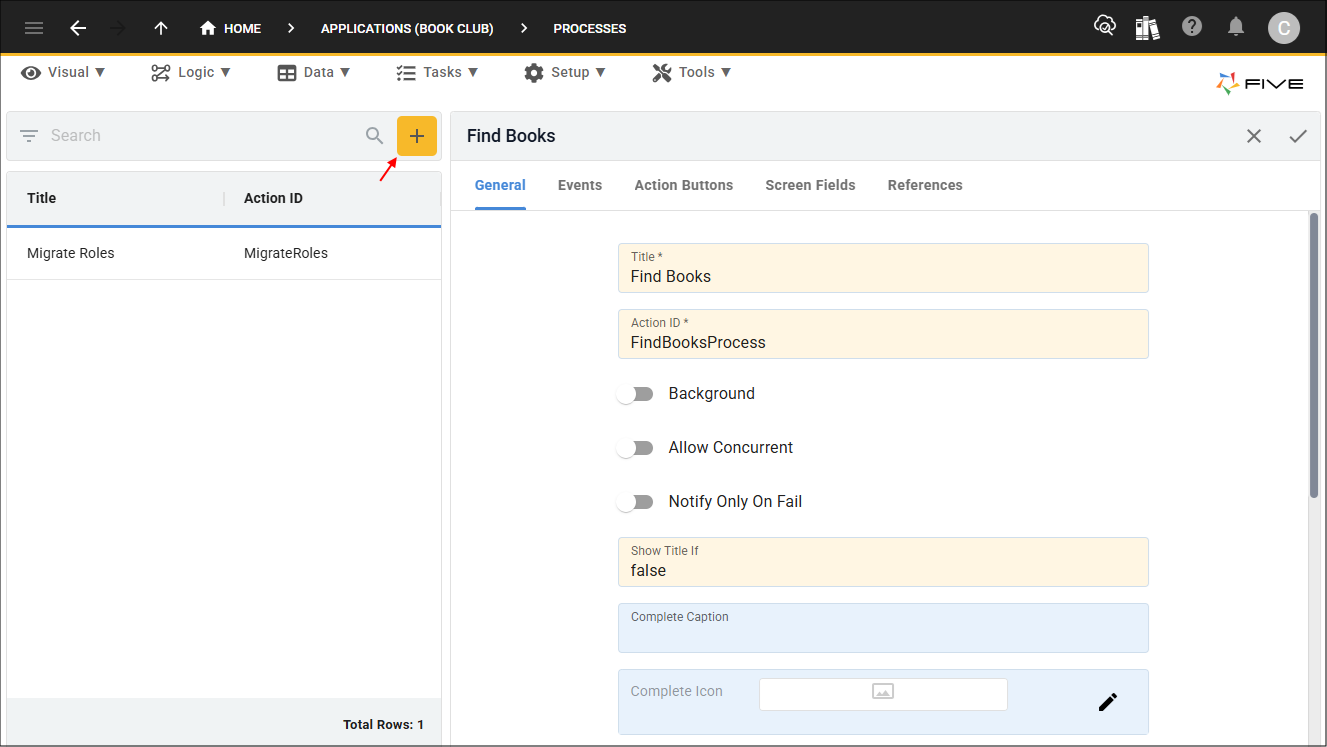 Add Find Books process