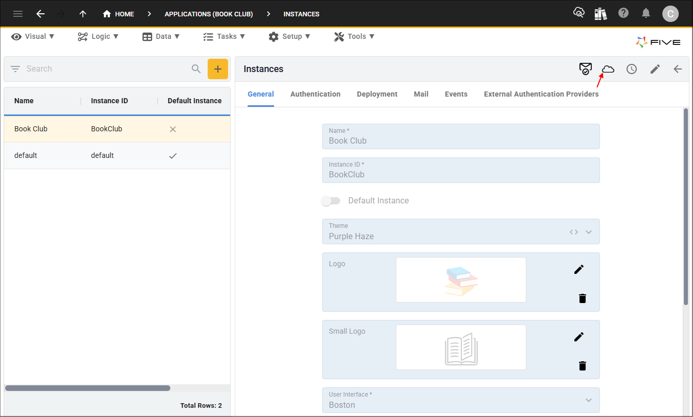 Cluster Management button