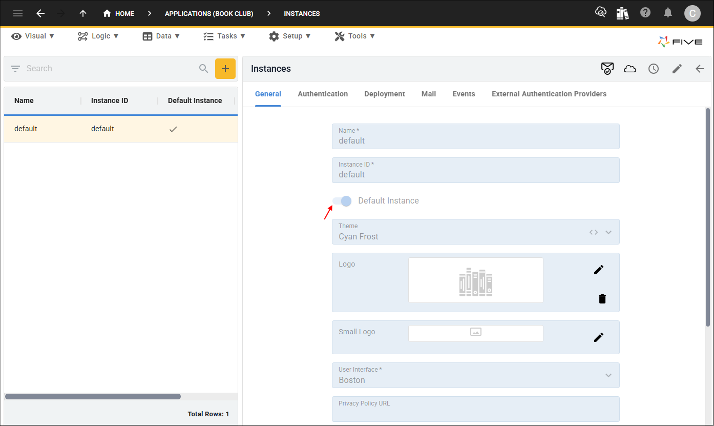 Default Instance switch
