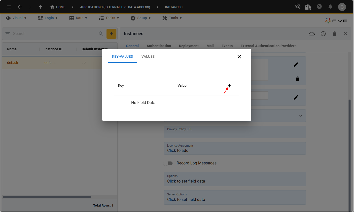 Add Field Data button