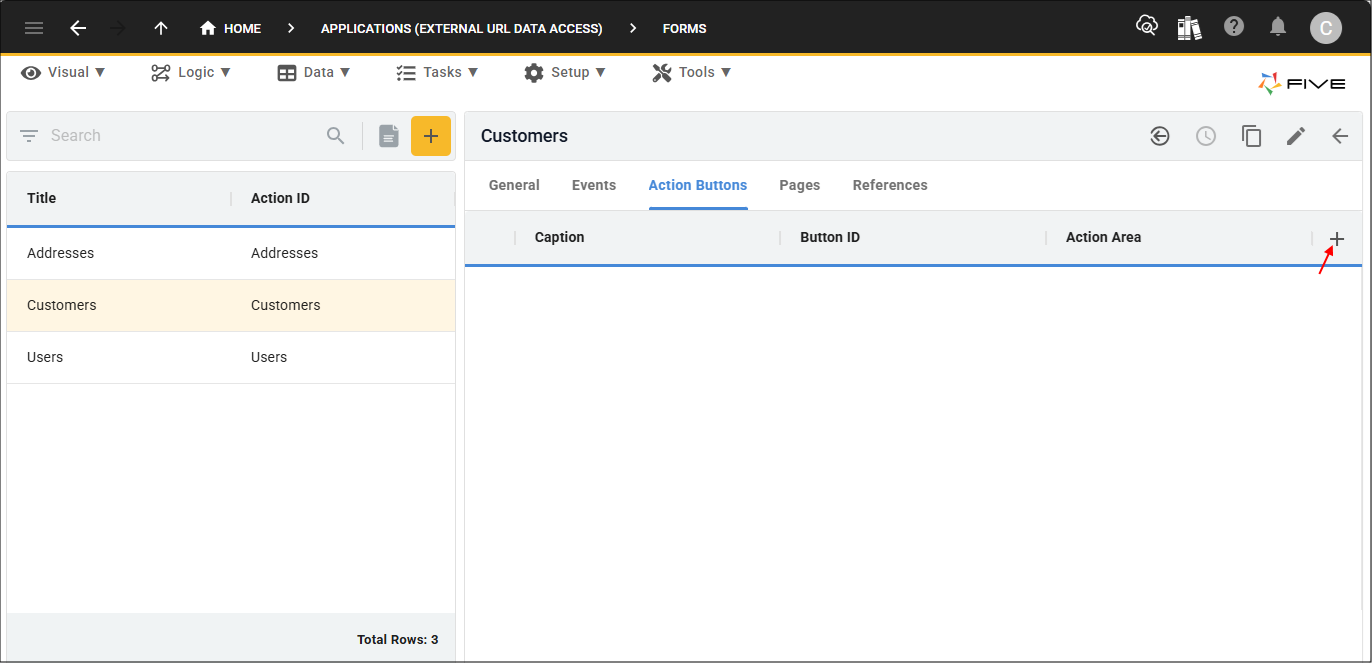 Add Action Buttons button