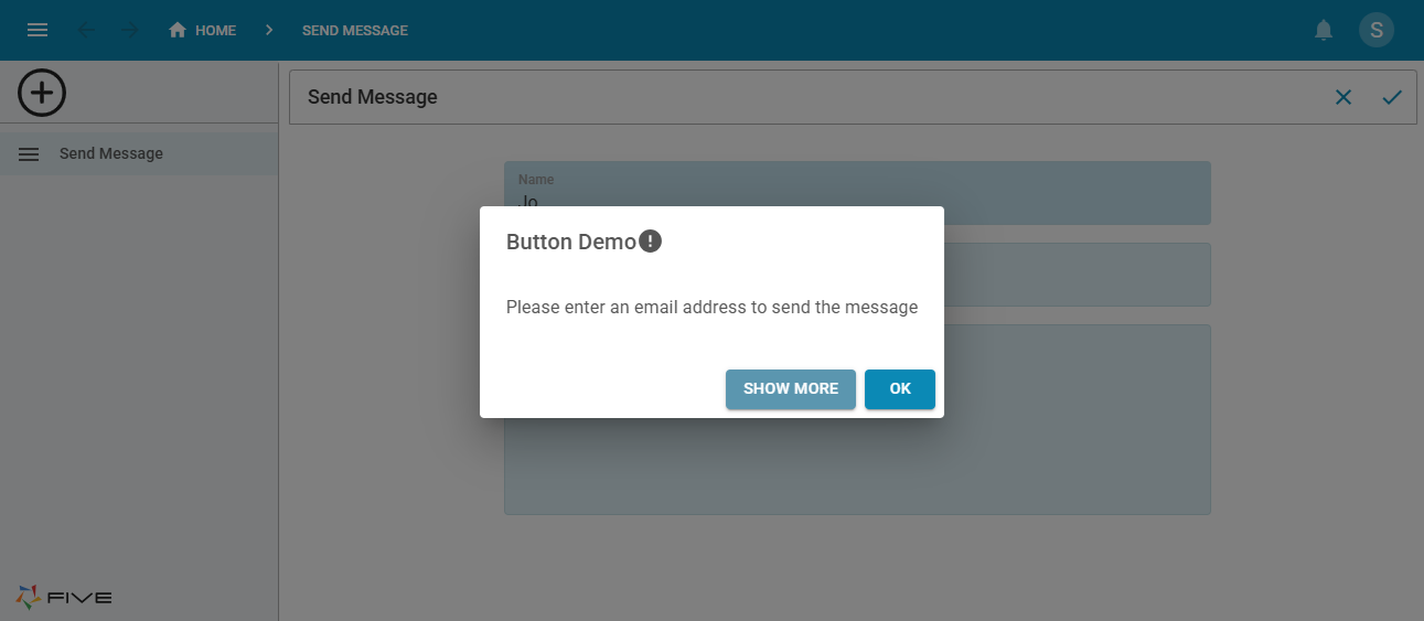 Create error message