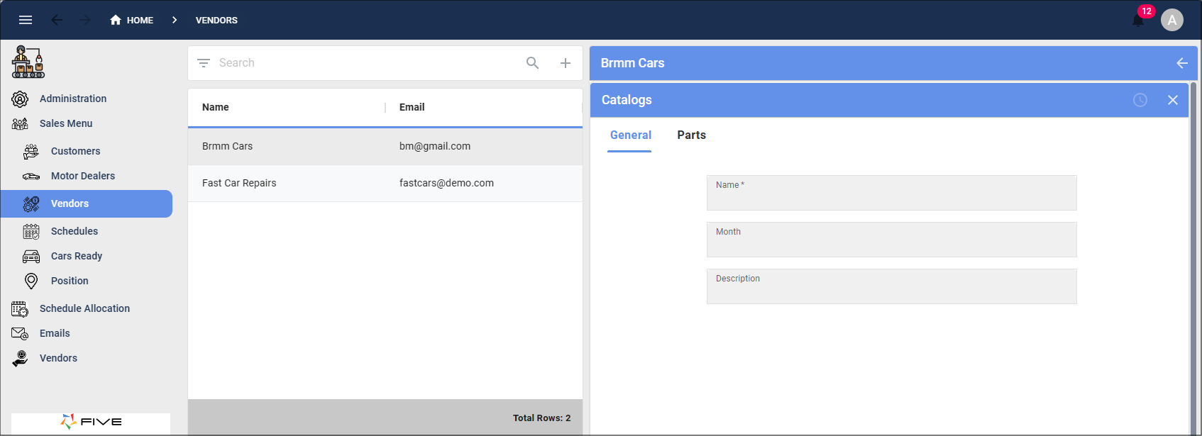 Form is displayed after clicking the Add button