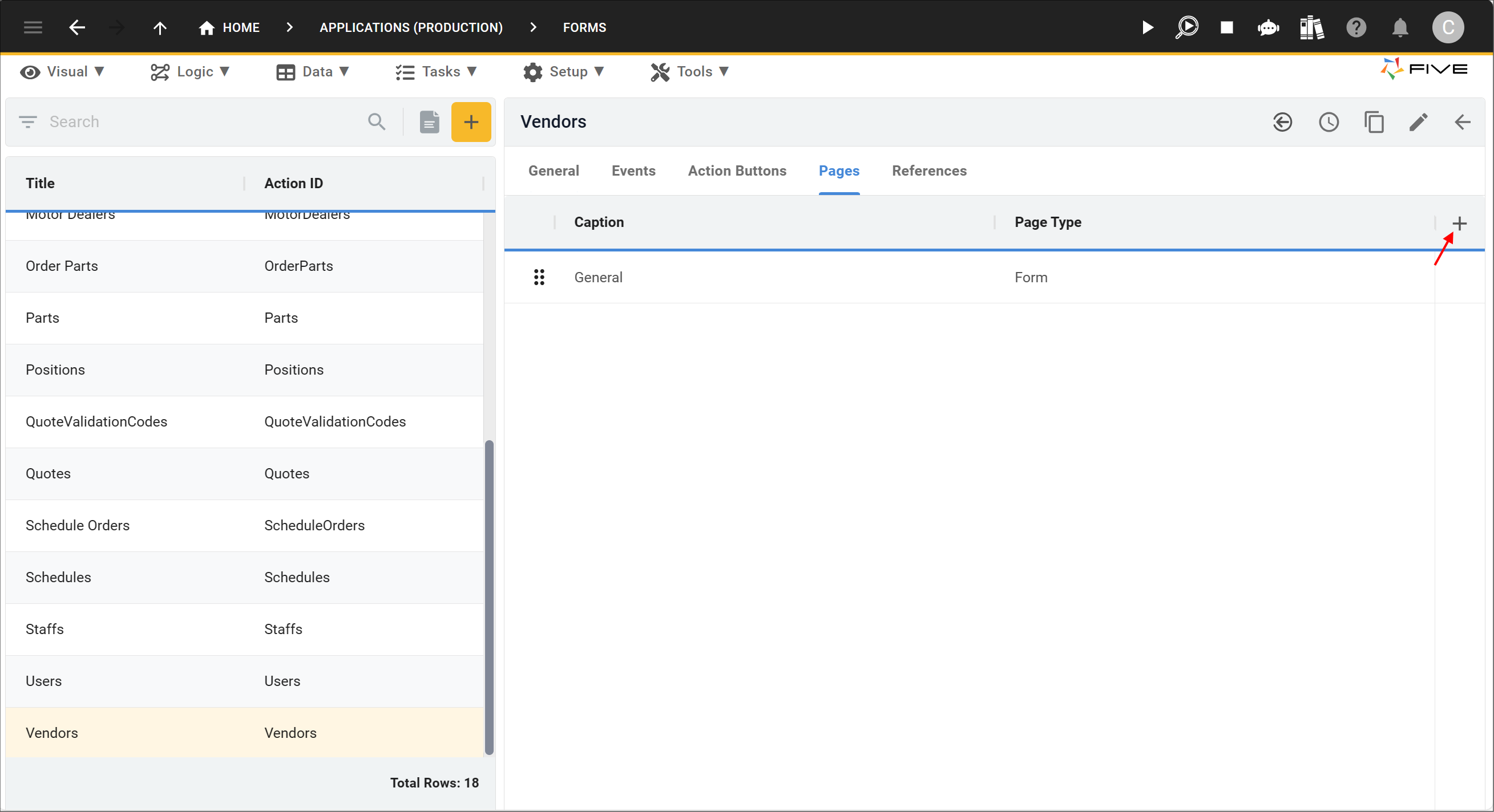 Add Pages button