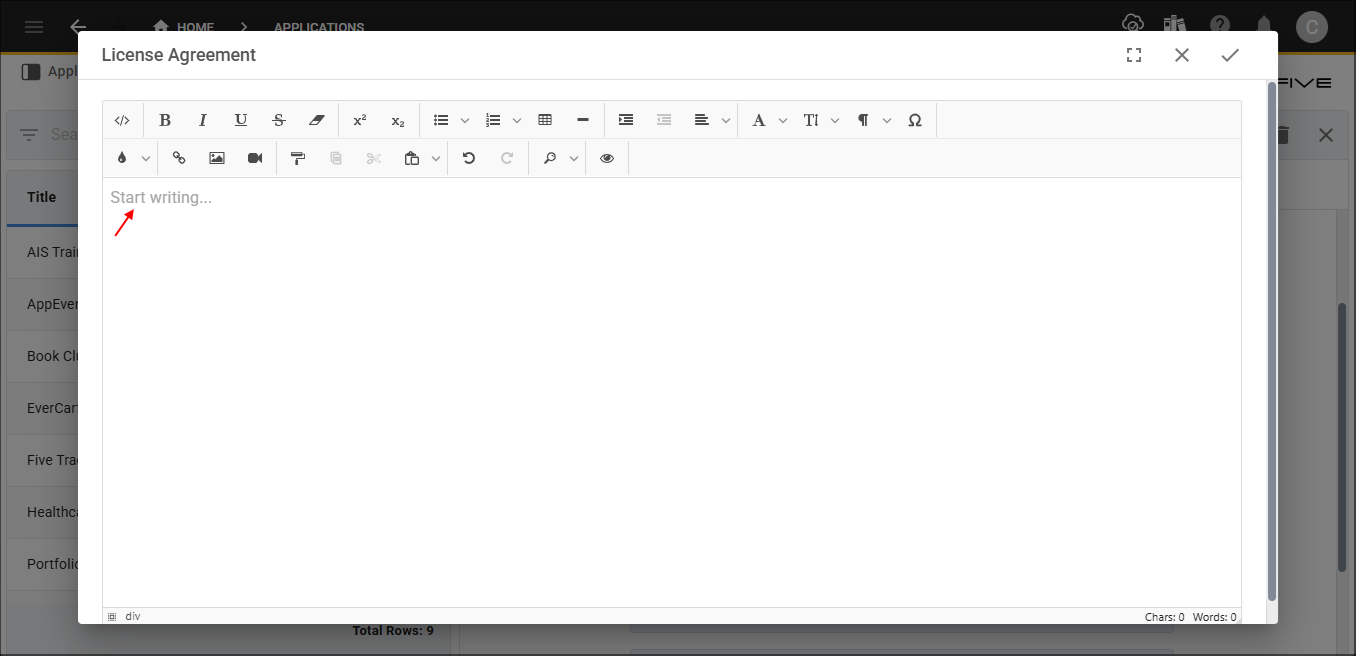 Text editor