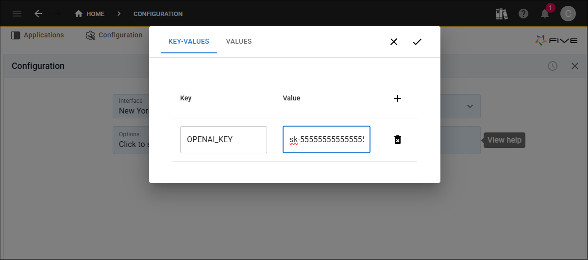 Add OpenAI key