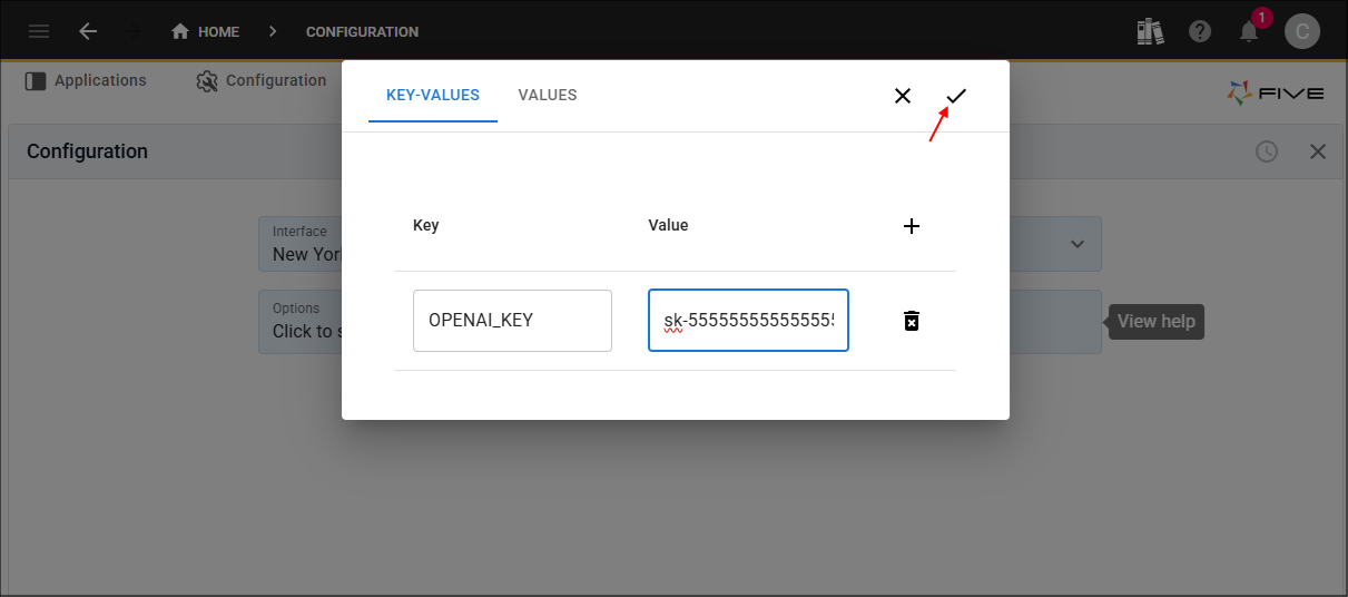 Save button