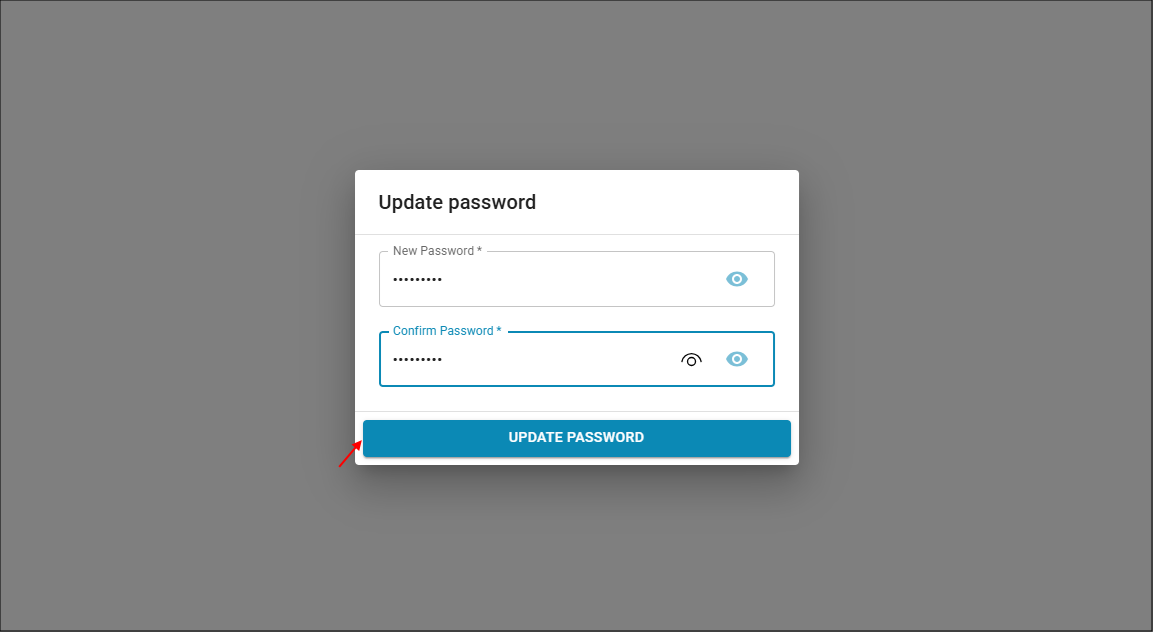 Update password window