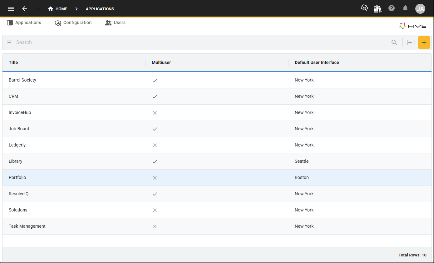 Application record