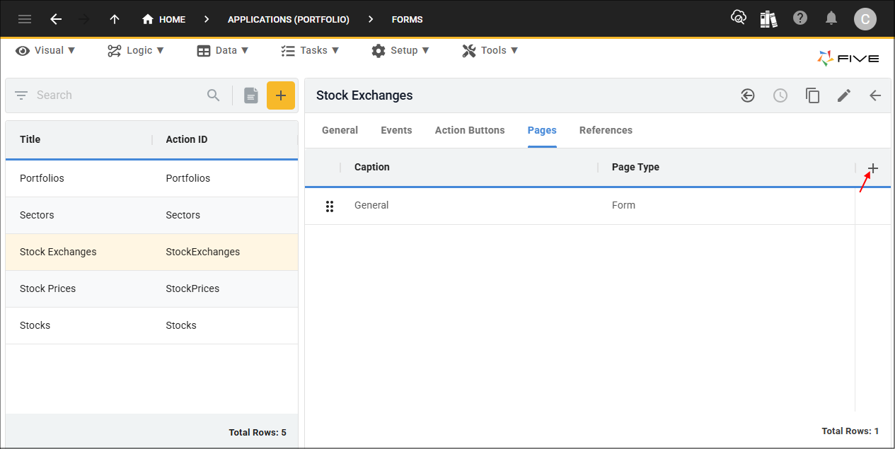 Add Pages Button