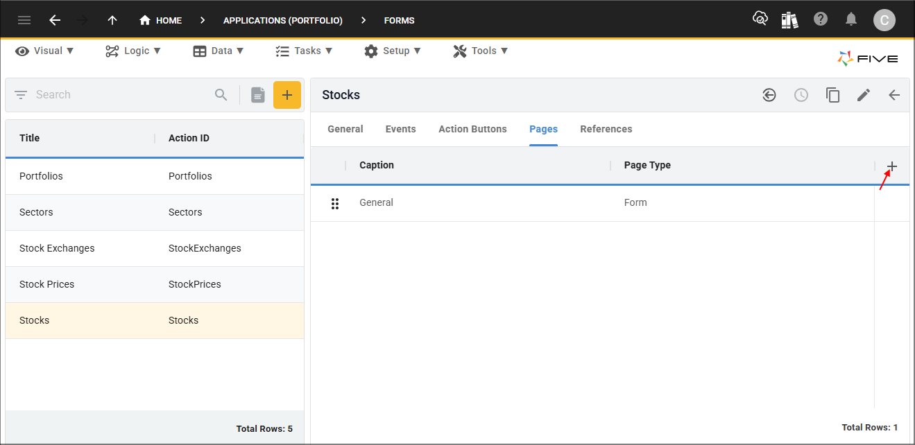 Add Pages button