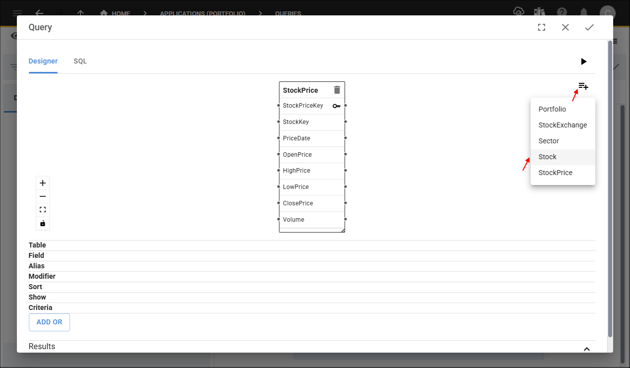 Add Stock table