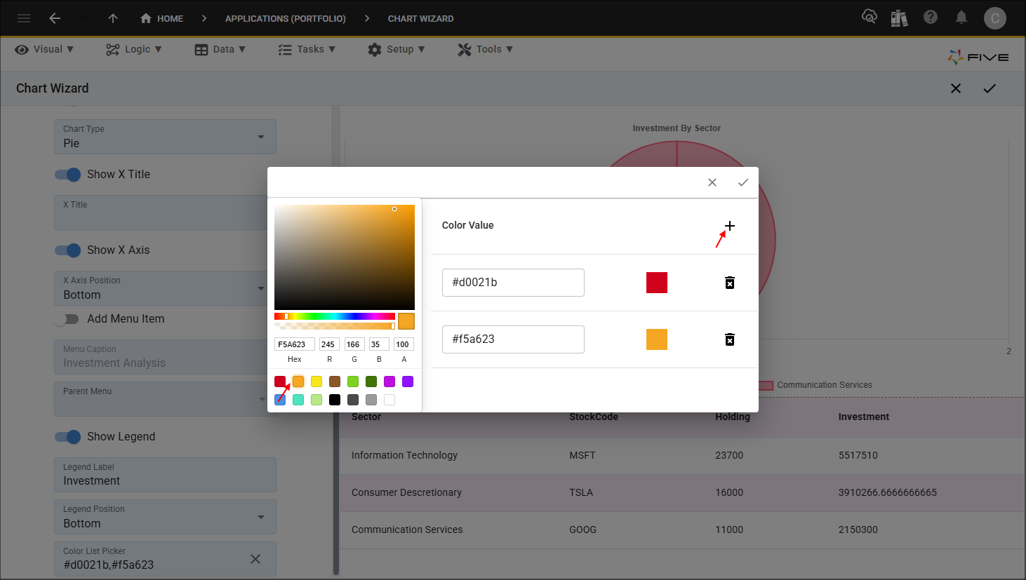 Add New Color button