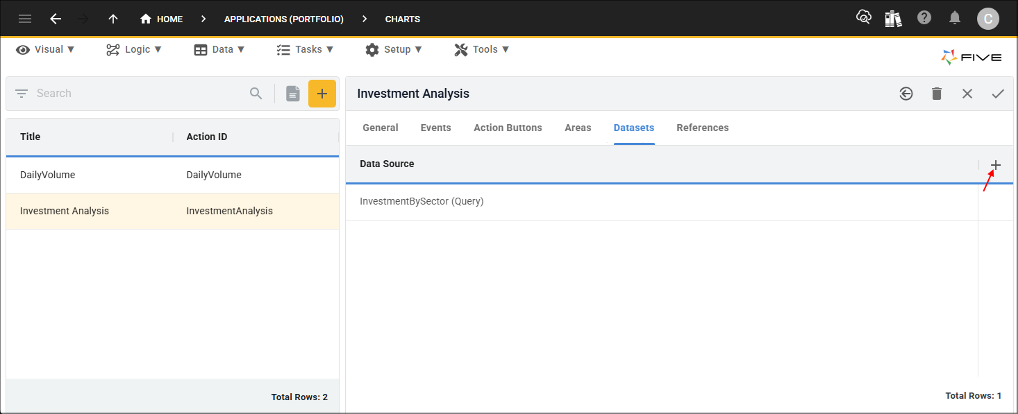 Add Datasets button
