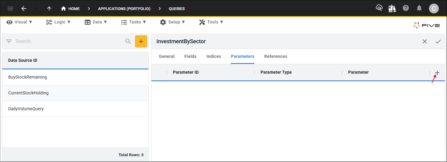 Add Parameters button