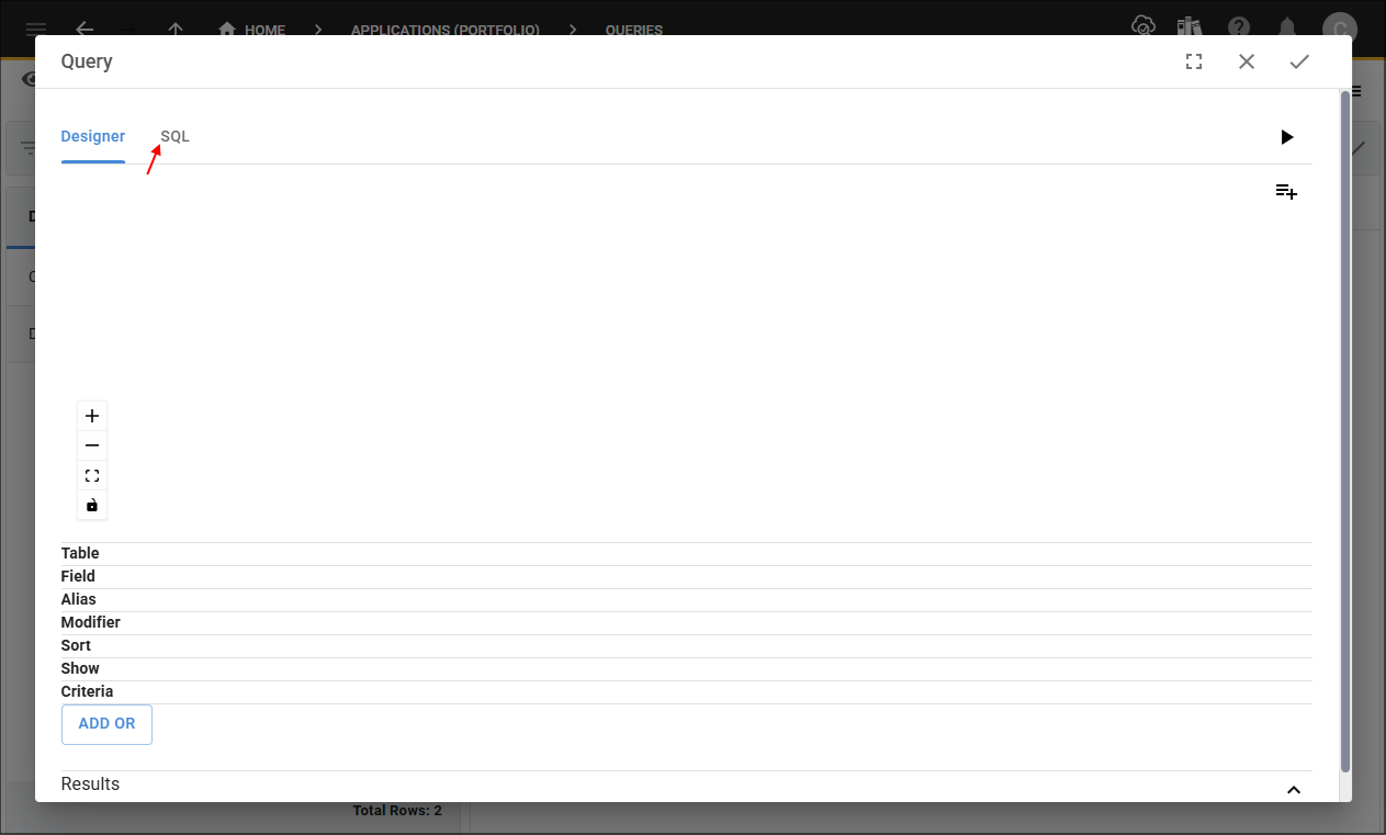 SQL Tab