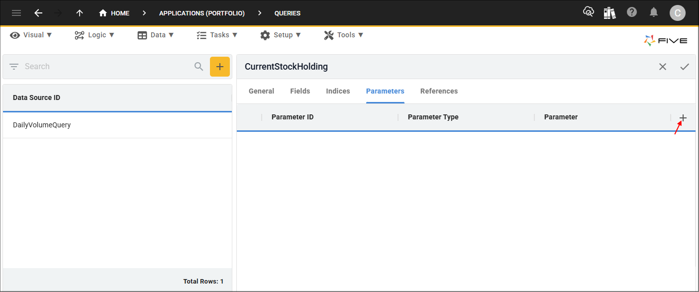 Add Parameters button