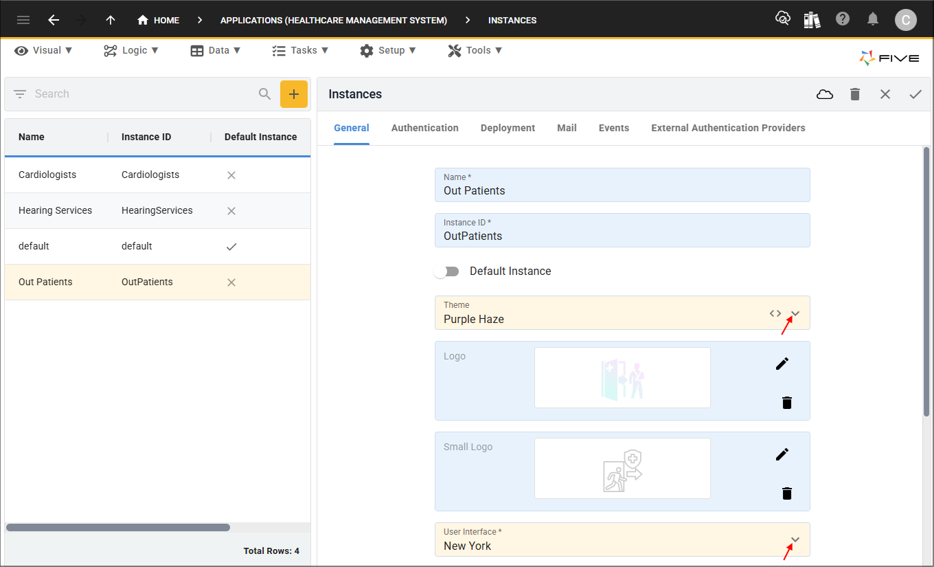 Edit instance record