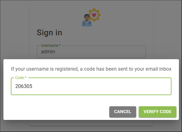 Verify Code button
