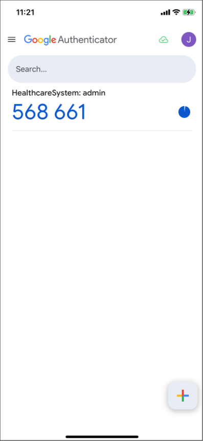 Google Authenticator app