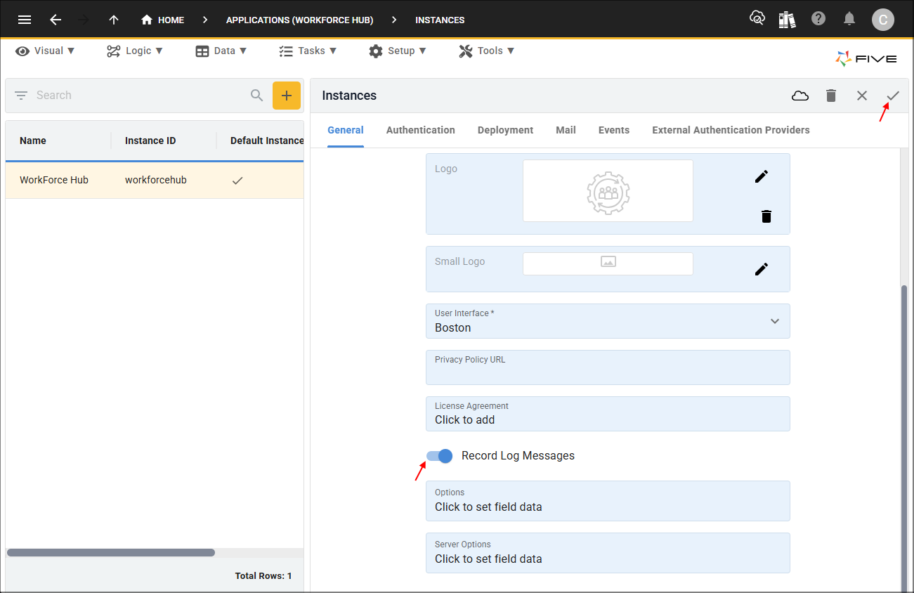 Add Record Log Messages