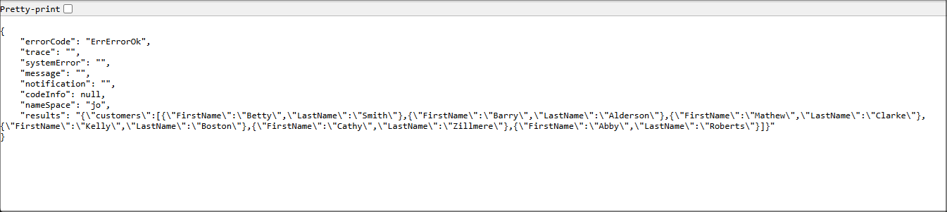 Response format
