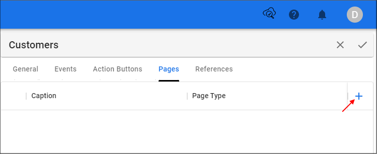 Add Pages Button