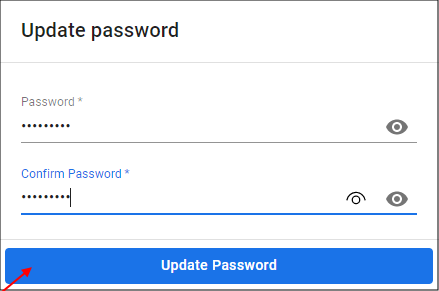 Update Password Window